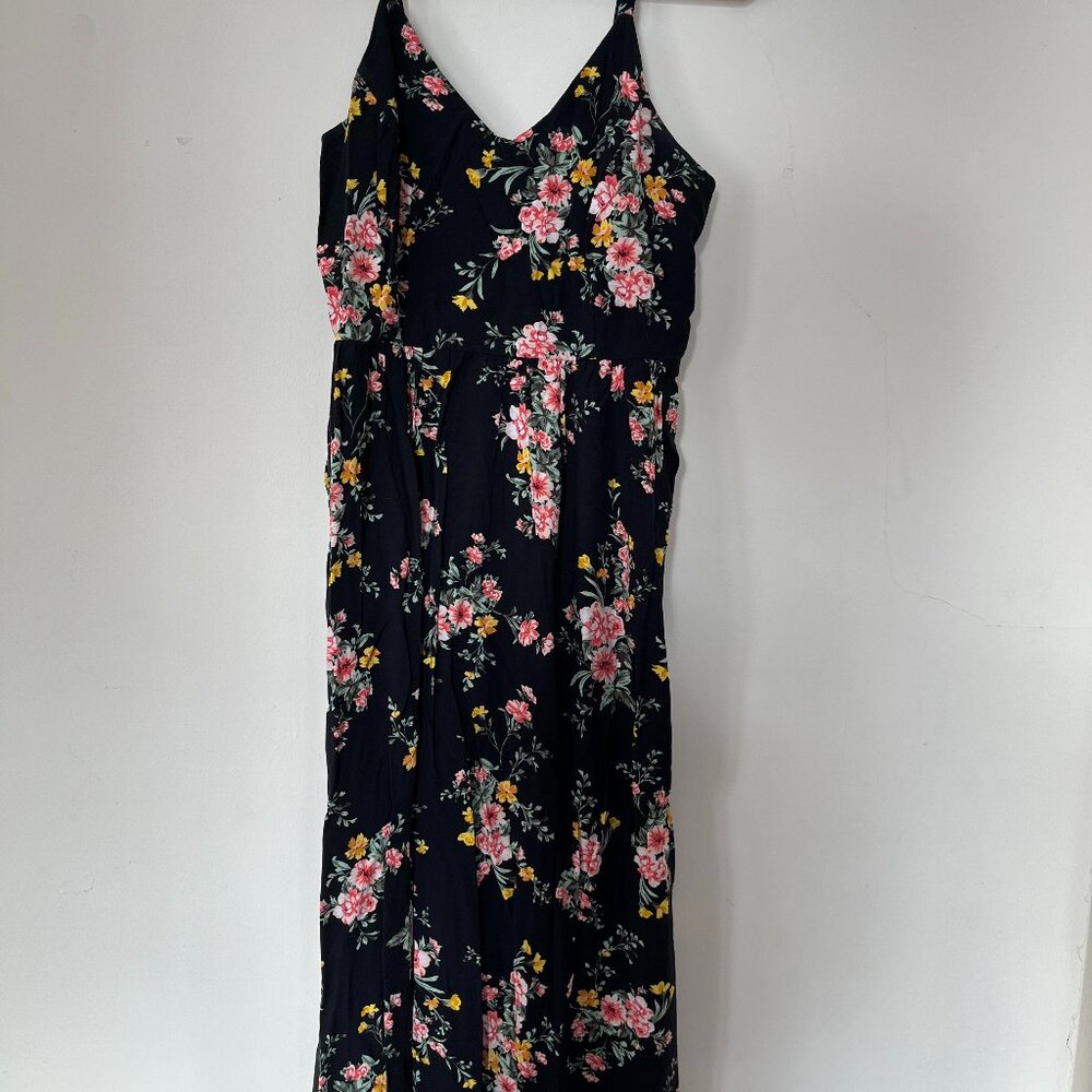 Old Navy Black Floral Maxi Dress